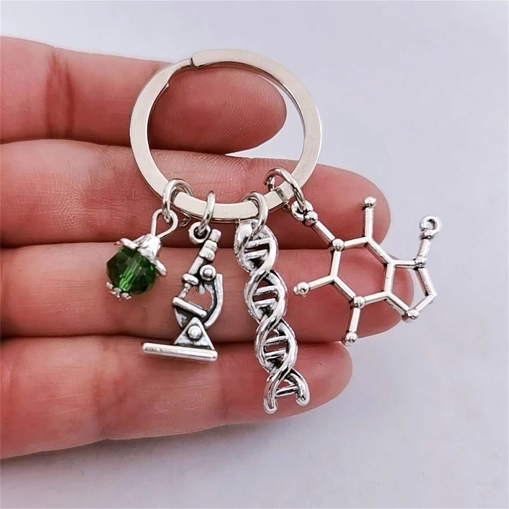 Móc khóa gắn kính hiển vi DNA Anatomy Neuron dùng trang trí túi xách