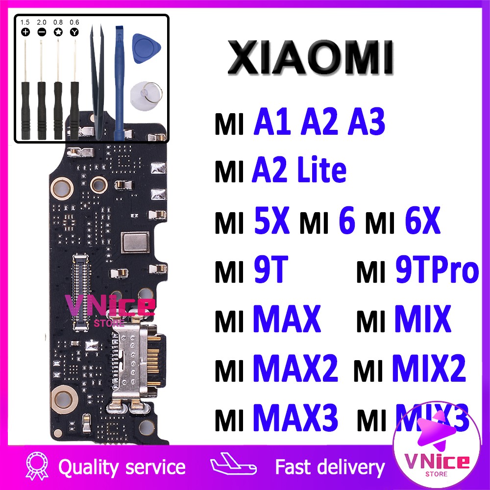 Cáp Chân sạc XiaoMi Mi A1 A2 10 Lite A3 6 9T Pro 9 8 SE với cáp Mic Flex