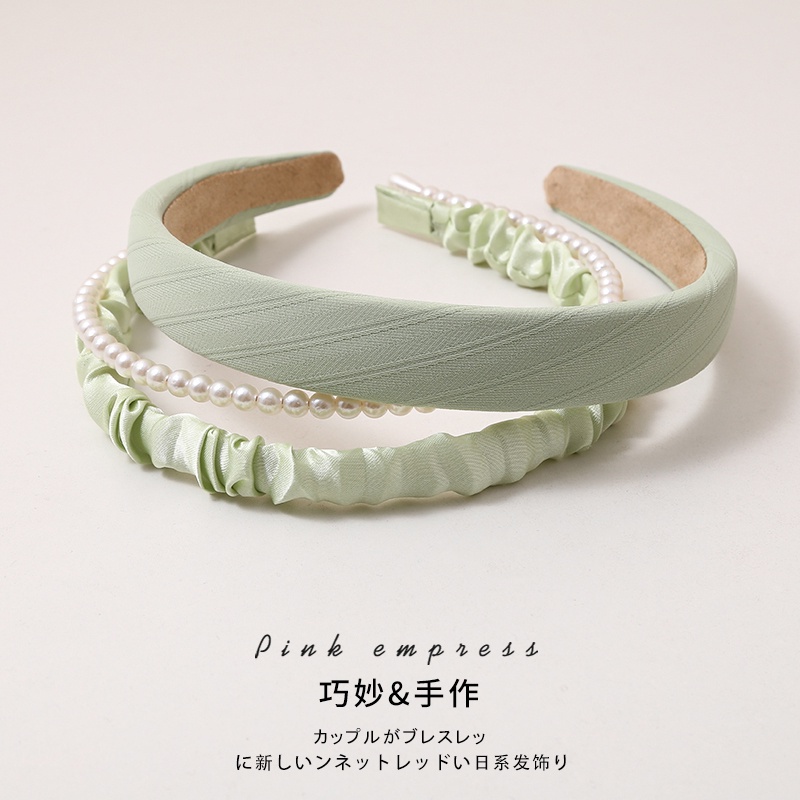 Băng Đô Cài Tóc Đính Ngọc Trai Nhân Tạo Phong Cách Pháp Thời Trang Mùa Hè Cho Nữ