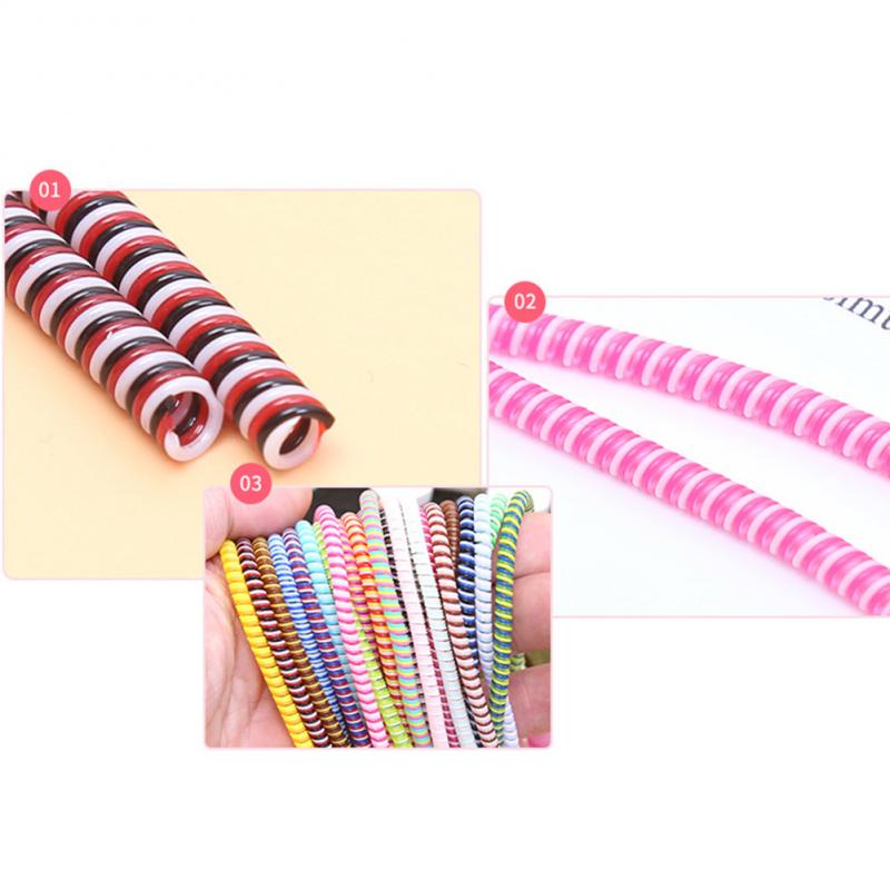 Dây quấn bảo vệ cáp dữ liệu 1.4m màu giao ngẫu nhiên thích hợp cho Iphone Android