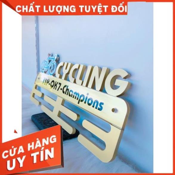 Giá treo huy chương Xe đạp, 40x18 khắc chìm Mirror siêu đẹp