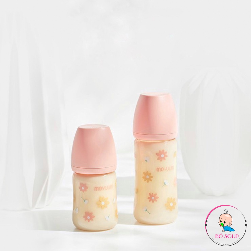 Bình sữa Moyuum 170ml/270ml Hàn quốc chính hãng được chọn núm 1-4 Shop Bố Soup