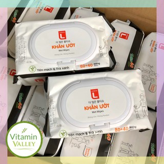 Combo 5 bịch khăn ướt Lotte 120 tờ