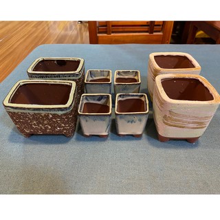 Chậu cây mini men gốm giả cổ độc đáo - Xem kích thước trên hình