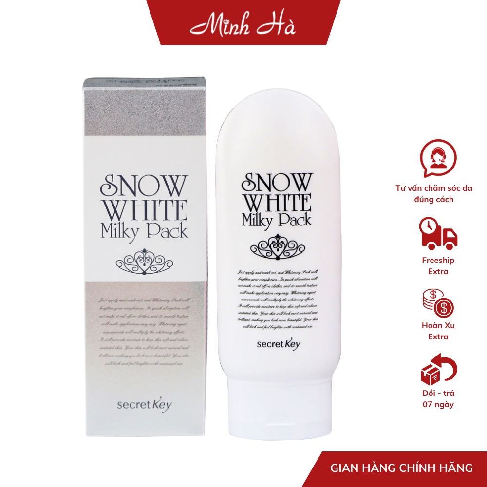 Kem dưỡng trắng da toàn thân Secret Key Snow White Milky Pack 200g - Minh Hà Official