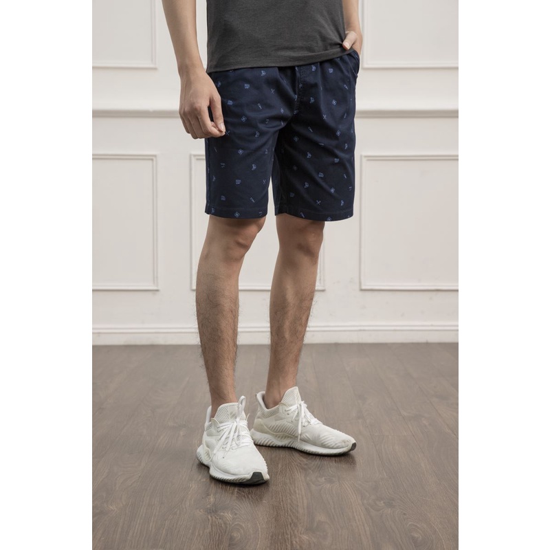 Quần short nam Kwin in họa tiết biển, 4 màu trung tính, from suông nhẹ thoải mái - KSO012S1