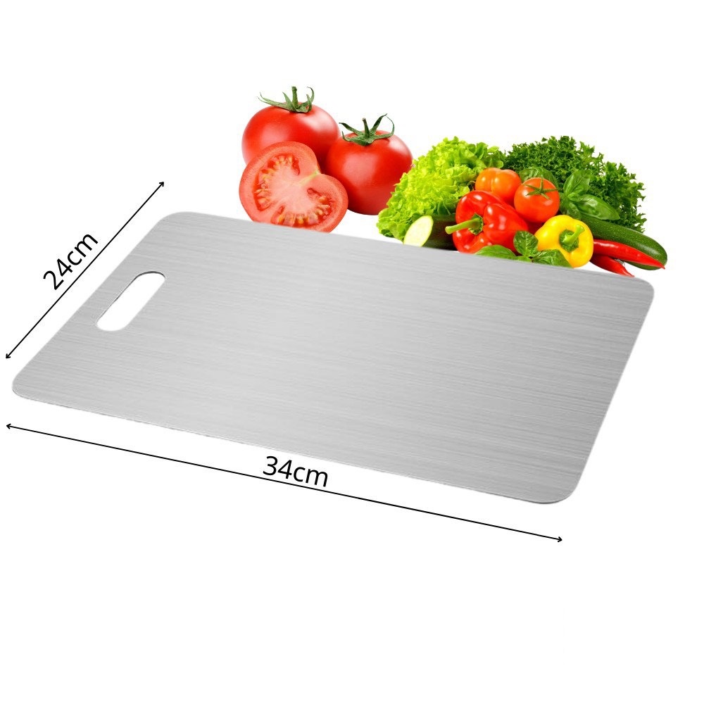 Thớt Inox 304 Kháng Khuẩn Cao Cấp 2 Mặt 33x23cm
