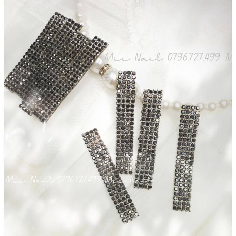 dây xích đá ,sét charm đính đá, phụ kiện trang trí nail