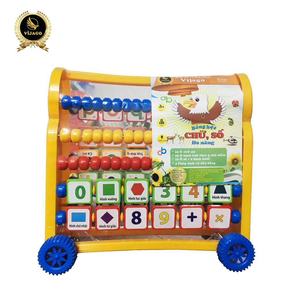 Đồ Chơi Giáo Dục - Vijago - Bảng Chữ Số Đa Năng- Giúp Trẻ Dễ Dàng Học Tập- An Toàn