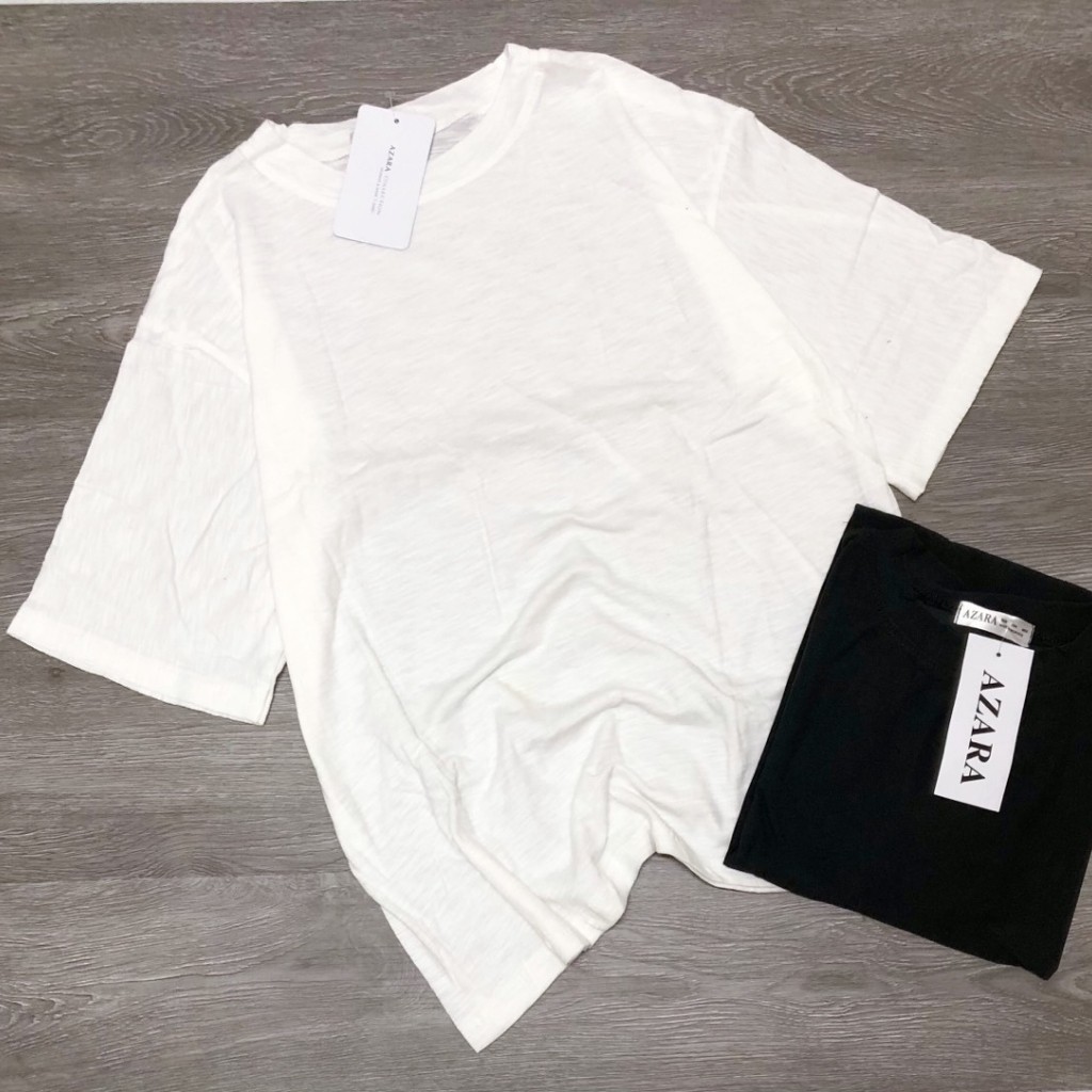 Áo Thun Tay Ngắn Cổ Tròn Rộng _ Dáng Rộng Freesize 65kg _ Chất Cotton Mát