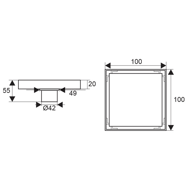 Thoát sàn chống mùi inox304 Zento TS133-1L