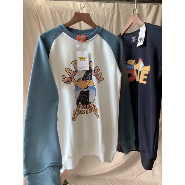 Áo nỉ dài tay phối raglan cá tính chất nỉ chân cua mịn đẹp