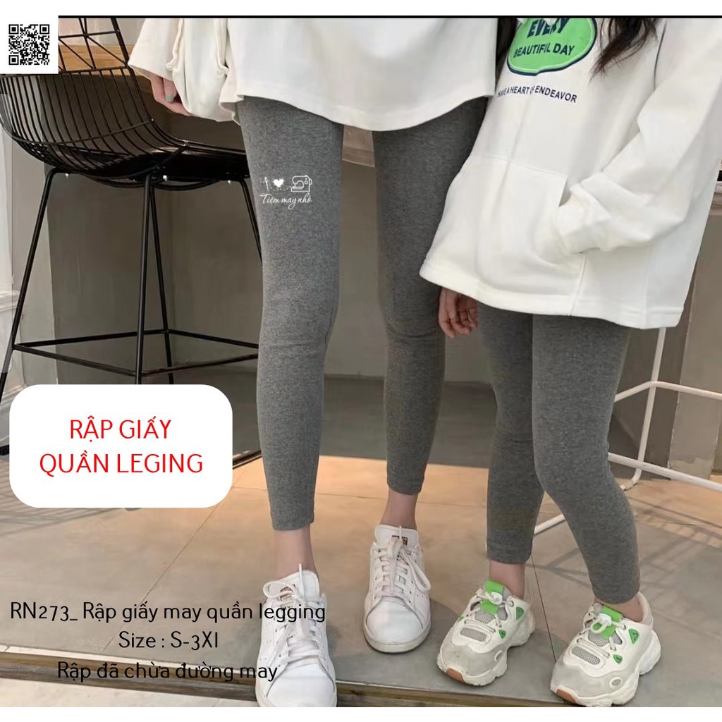 RN273_Rập giấy may quần legging nữ