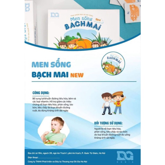 Men Sống Bạch Mai New Dành Cho Trẻ Táo Bón,Biếng Ăn,Kém Hấp Thu,Trẻ Chậm Tăng Cân
