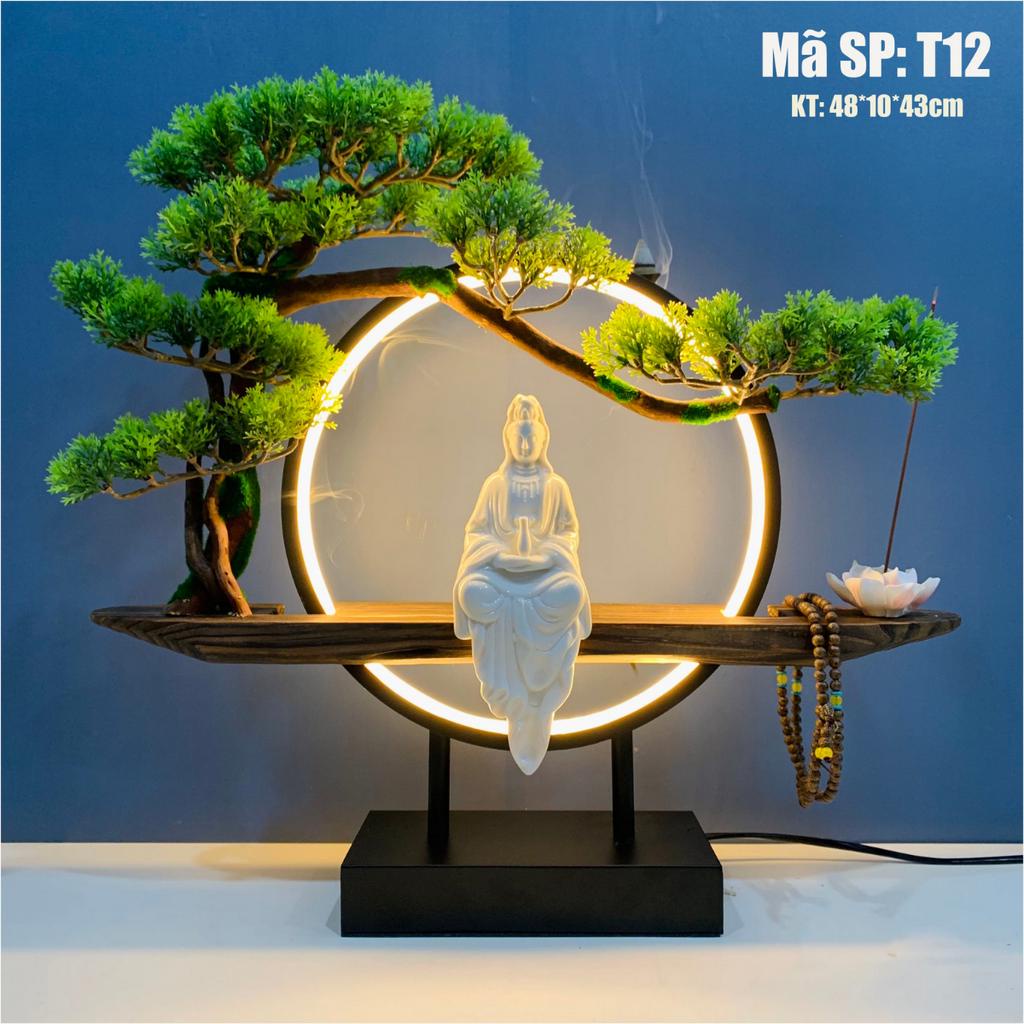 Tượng phật Adida có vòng đèn Led sáng đẹp T05