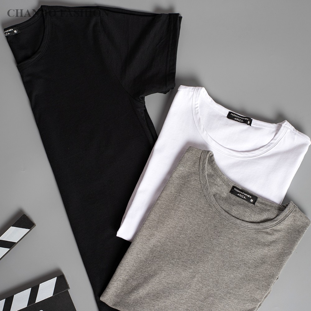 Áo Thun Cộc Tay Nam Ariza chất Cotton co giãn Thoáng Mát Thấm Mồ Hôi Cực Tốt A02