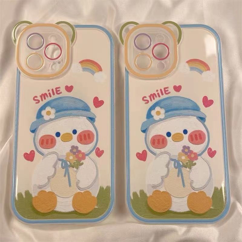 Ốp Điện Thoại TPU Dẻo Trong Suốt Họa Tiết Dễ Thương Cho IPhone 13 12 11 Pro Max Mini X XR XS 8 7 Plus 6 6S SE 2020