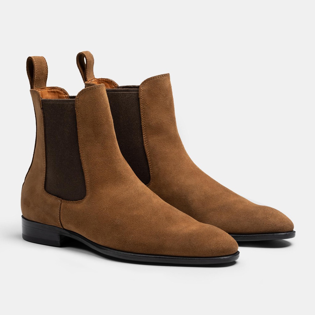 Giày da cao cổ kiểu dáng sang trọng Chelsea Boots thương hiệu Leonardo