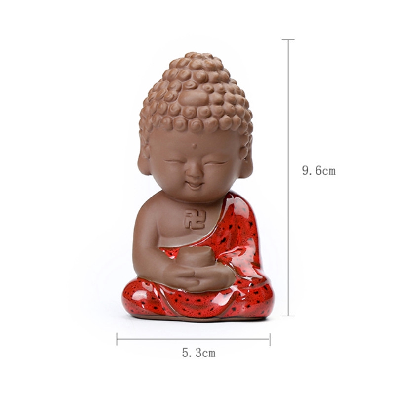 Tượng Phật Mini Bằng Gốm Sứ Trang Trí