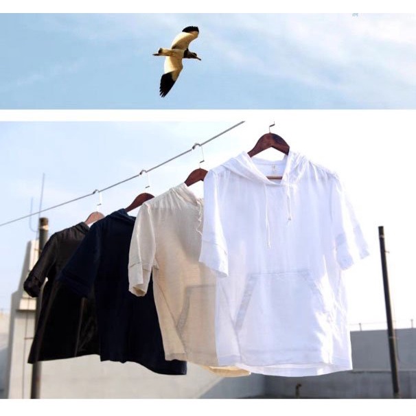 Áo thun Stee Hoodie Tay ngắn WINDY - Giá sỉ Unisex