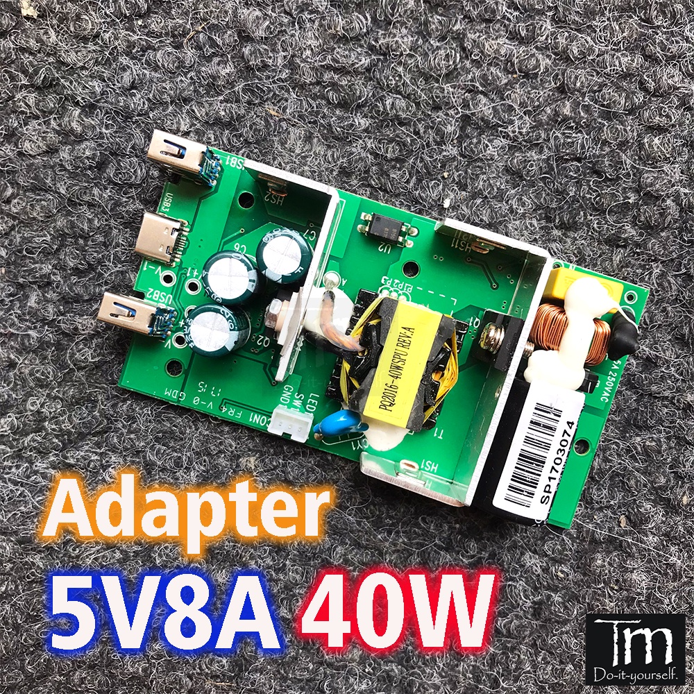 Nguồn Adapter Không Vỏ 5V - 8A - 40W