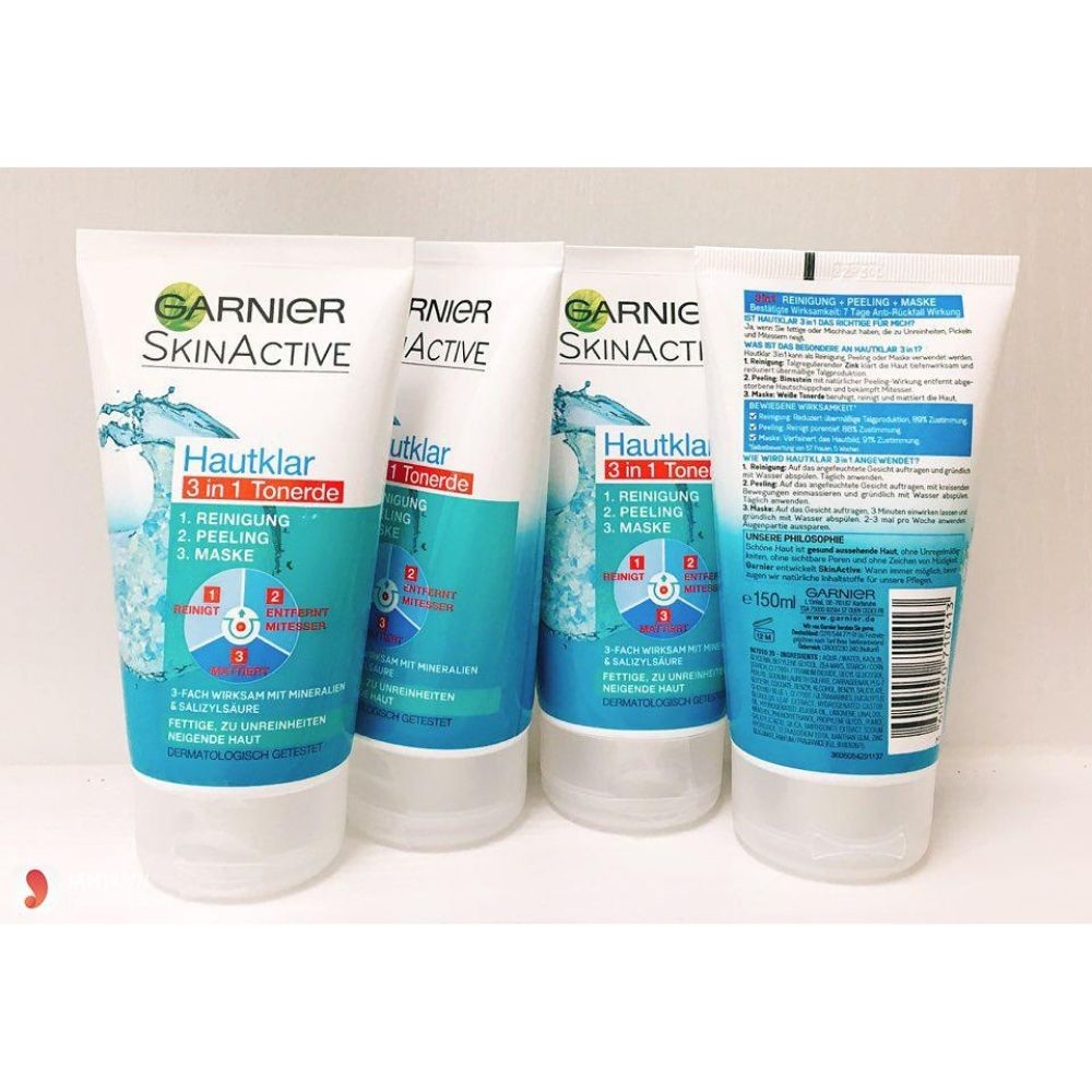 Sữa rửa mặt GARNIER 150ml tẩy da chết, đắp mặt nạ - Chính hãng Shop Mecici
