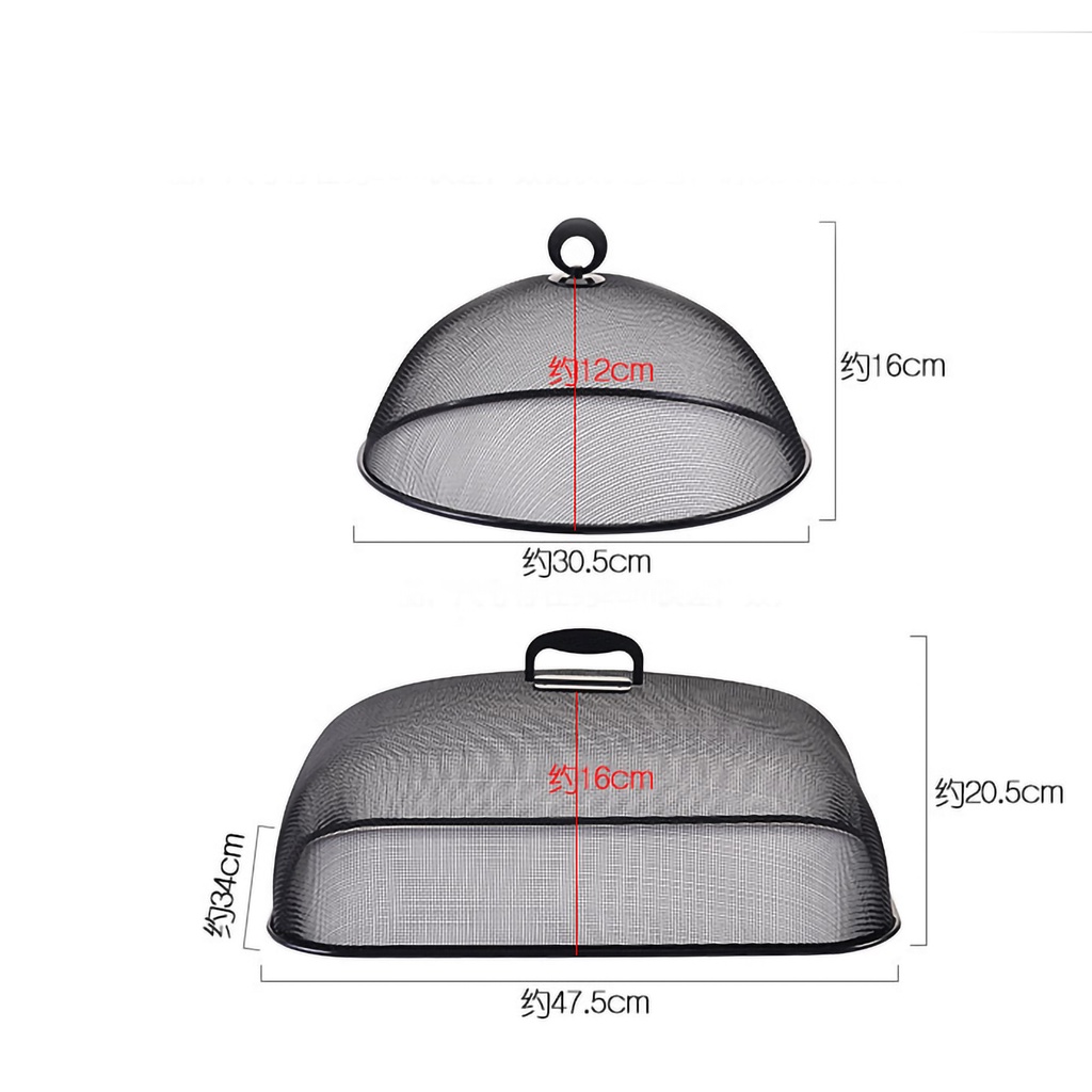 Lồng Bàn Lưới Bọc Thức Ăn Xoay 180 Độ Có Tay Cầm Tiện Dụng