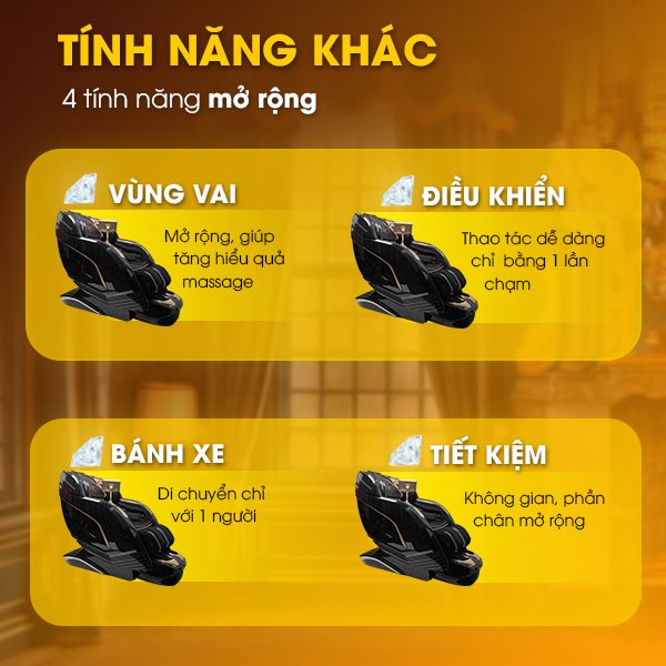 Ghế massage toàn thân cao cấp Funiko F600 điều khiển giọng nói,kiểm tra sức khỏe bảo hành 10 năm