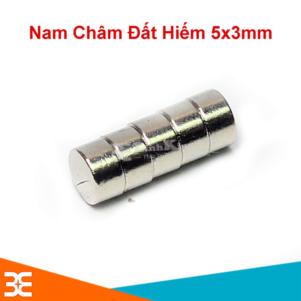 Bộ 5 Viên Nam Châm Đất Hiếm 5x3mm ( Từ Tính Hút Cực Mạnh )