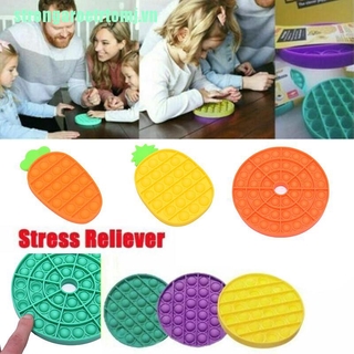 【stj】1pcs Bubble Popping Push Press Sensory Silicone Toy Stress Reliever Kids