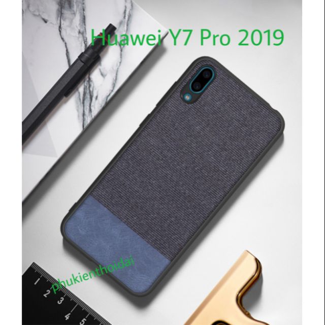 Ốp lưng Huawei Y7 Pro 2019 FREESHIP Từ 50k chống sốc vải da thời trang cao cấp