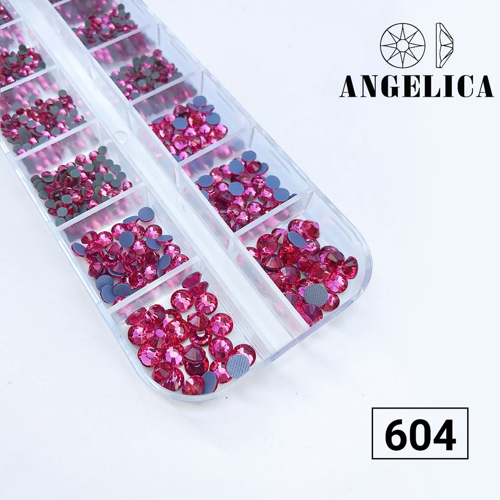 Khay Đá Chân Lưới Nail 12 Khía Rose Đính Móng ANGELICA 604