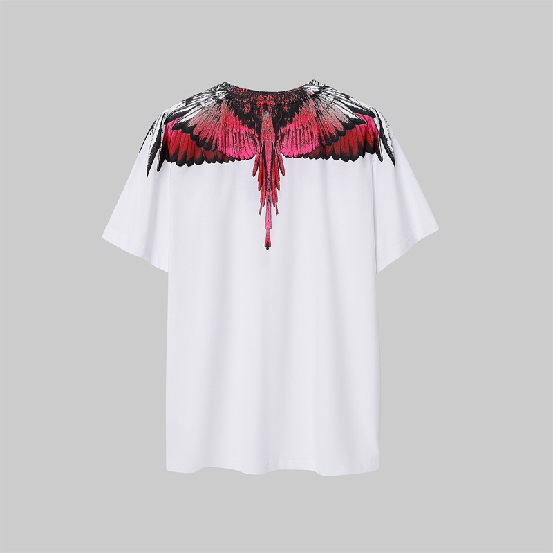 Áo Thun Cotton Tay Ngắn In Hình Đôi Cánh Cổ Điển Thời Trang Unisex
