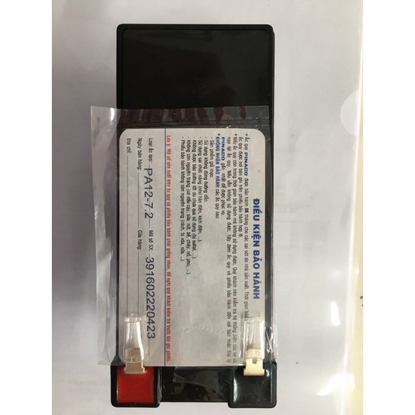 Bình ắc quy Xe đạp điện JP PA 12-7.2 | 12V - 7,2Ah, ắc quy xe đạp điện.
