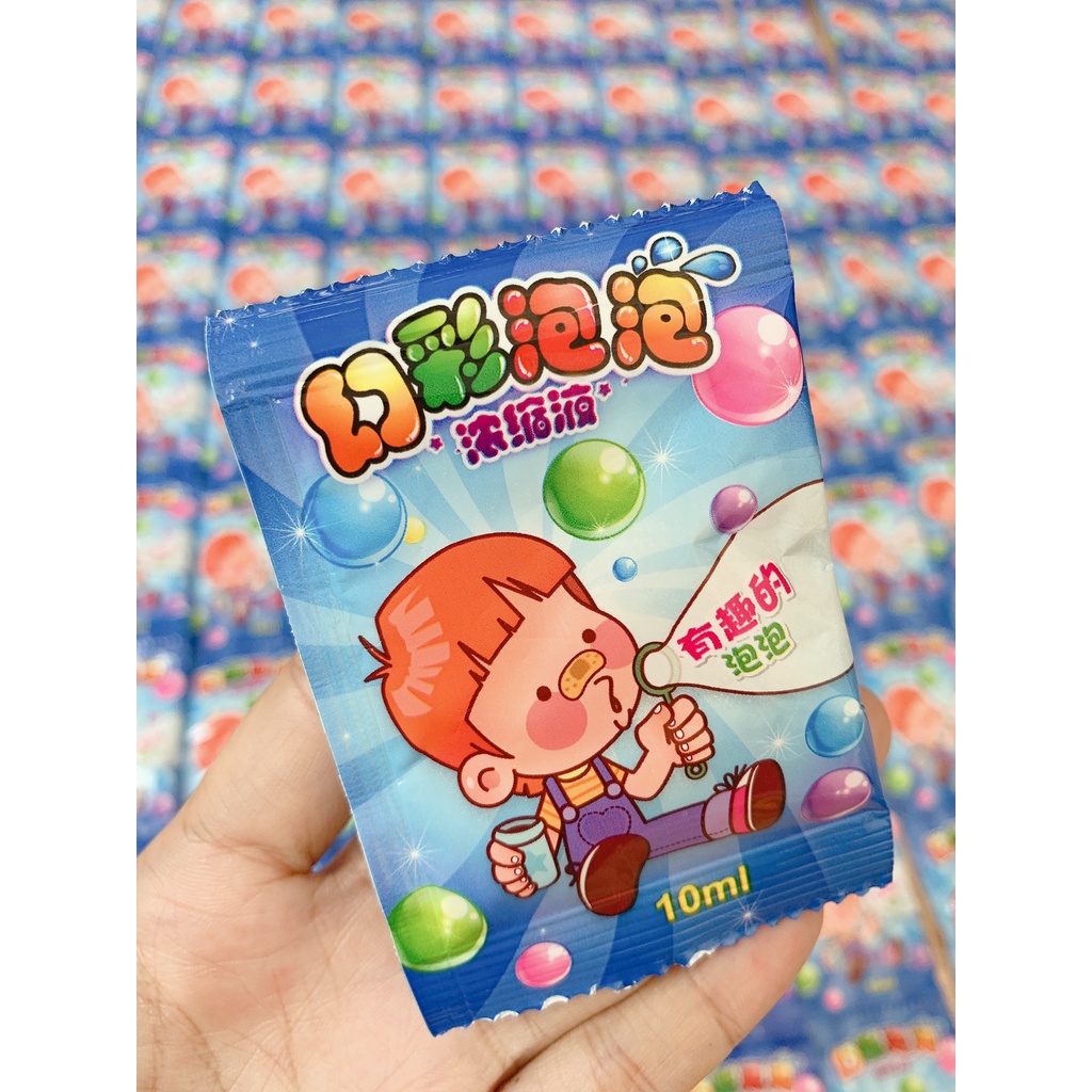 Nước Pha Bong Bóng Xà Phòng 🚀GIÁ SẬP SÀN🚀 Xà Phòng Dành Cho Đồ Chơi Thổi Bóng Của Bé 1 Gói 10ml