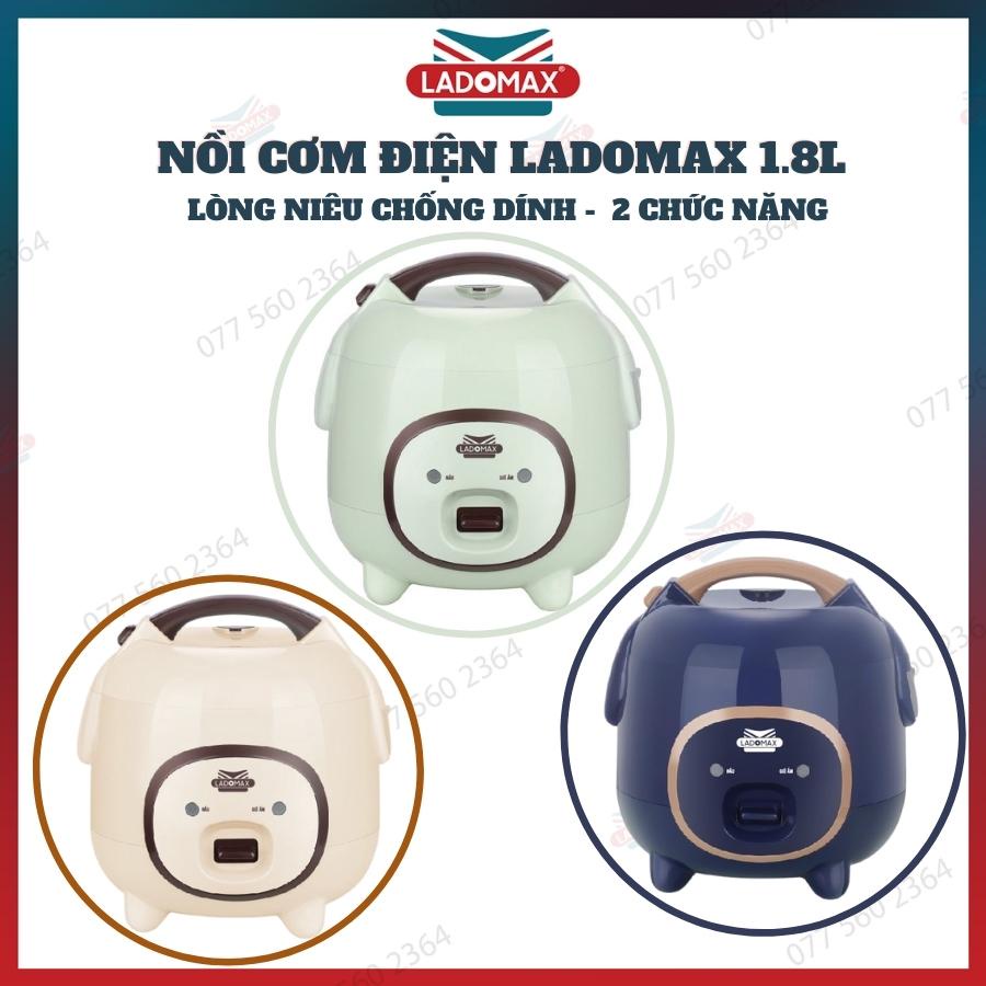 Nồi cơm điện 0.8L 1.2L 1.8L Ladomax Lòng niêu chống dính Nồi Sử Dụng Tiếng Việt 2 chức năng nấu và giữ ấm