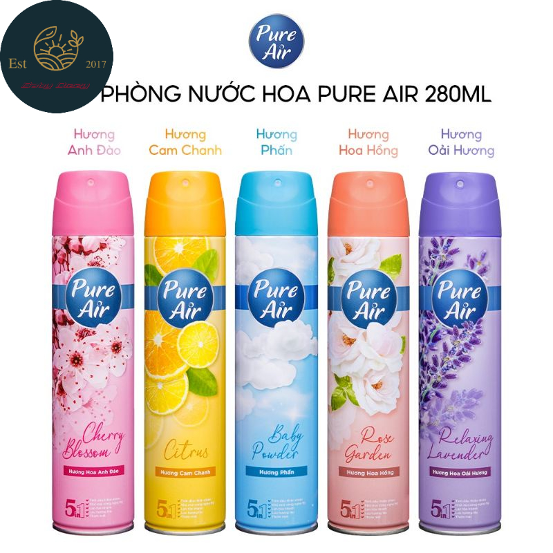 (5 HƯƠNG) Nước hoa xịt phòng Pure Air 280ml