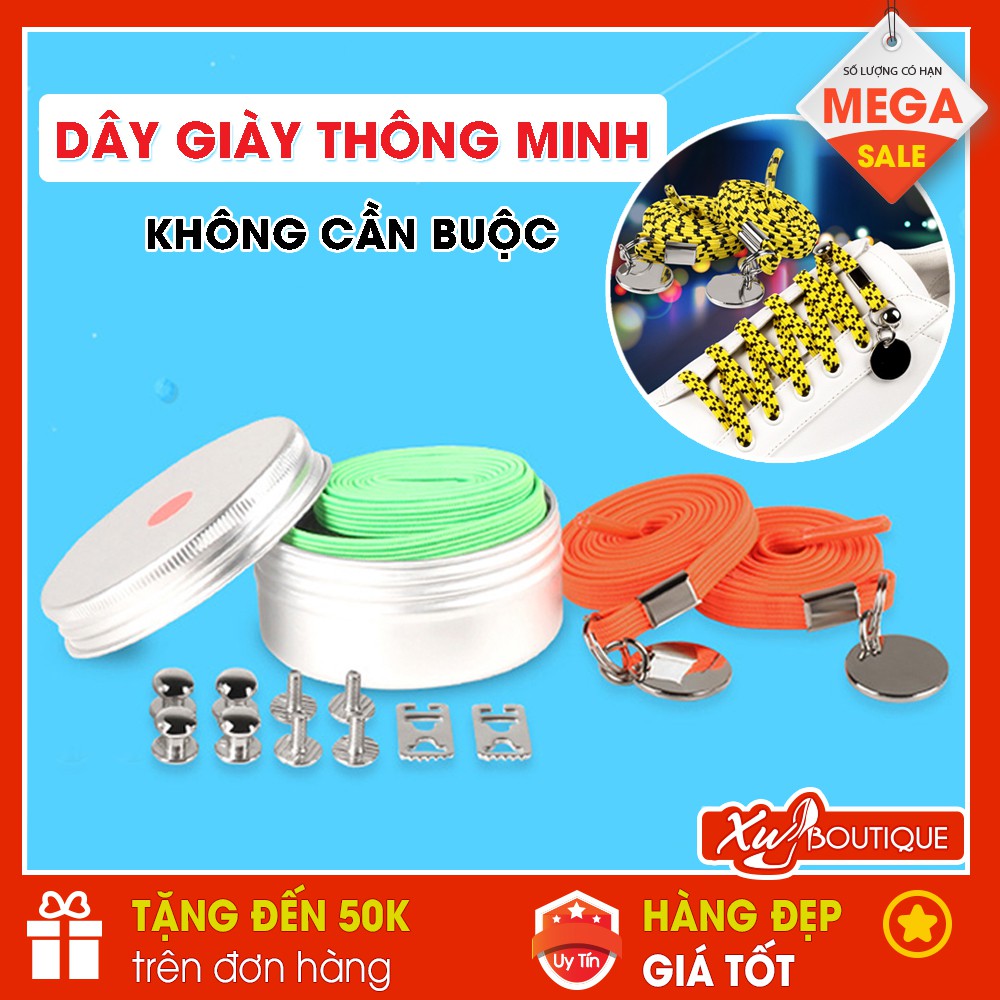 Dây Giày Thể Thao Cao Su Thông Minh Quick ShoeLace - Không Cần Buộc Dây