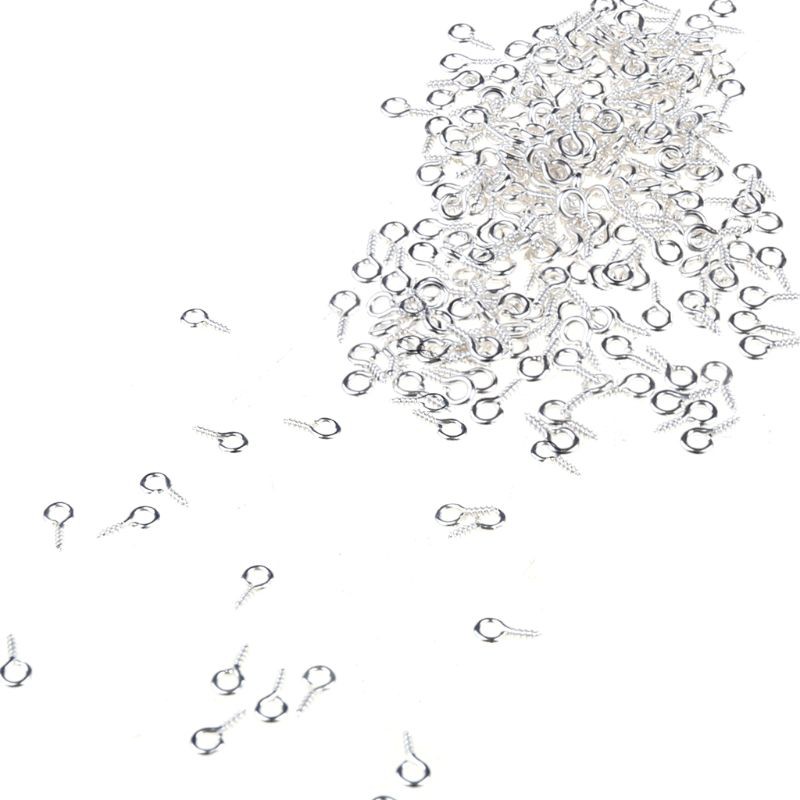 Set 600 mắt vít nhỏ màu bạc dùng để làm trang sức tiện dụng