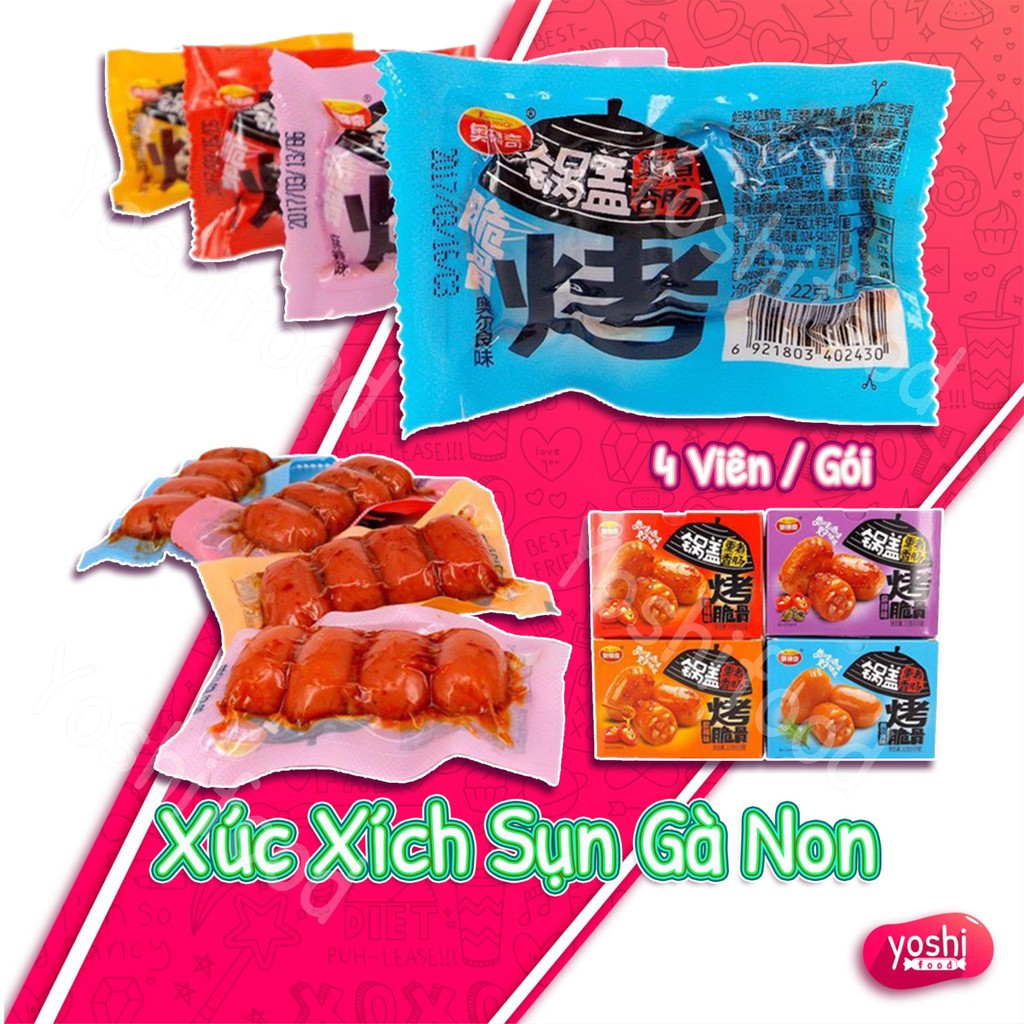 [Sẵn hàng] Xúc Xích Sụn Gà Non (4 viên) - Ăn vặt