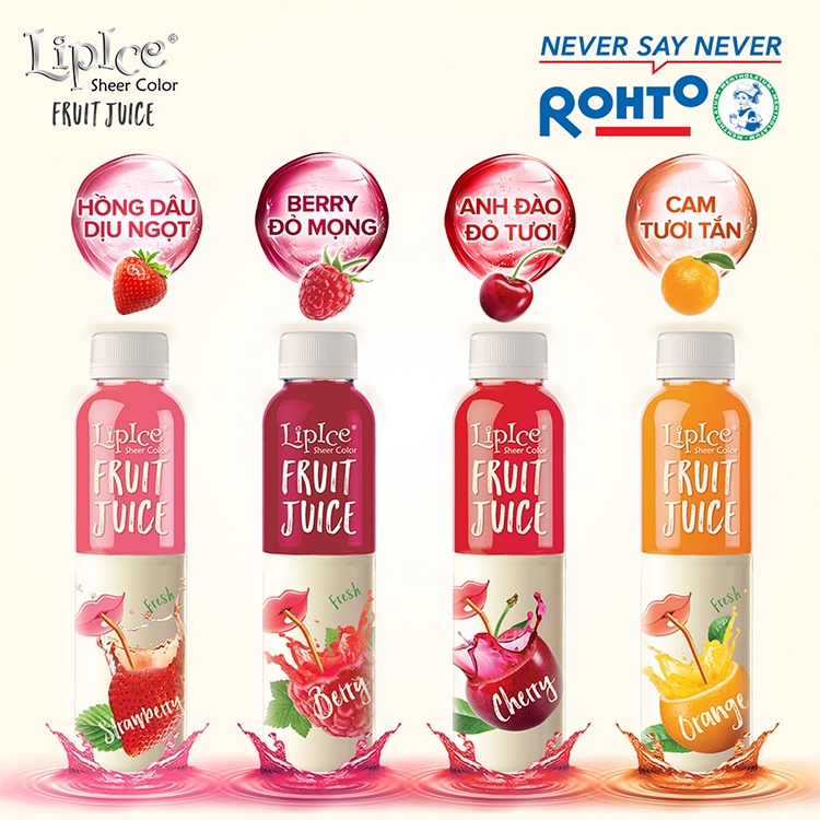 Son Dưỡng Môi Lipice Sheer Color Fruit Juice Có Màu CHÍNH HÃNG ROHTO Nhật Bản