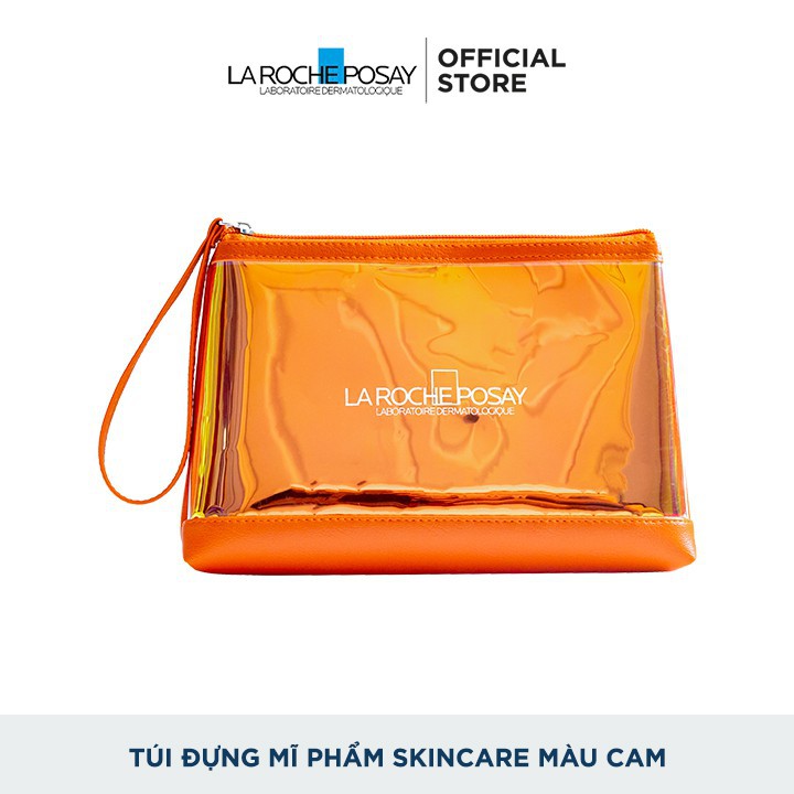 Túi đựng mỹ phẩm skincare màu cam La Roche Posay chính hãng