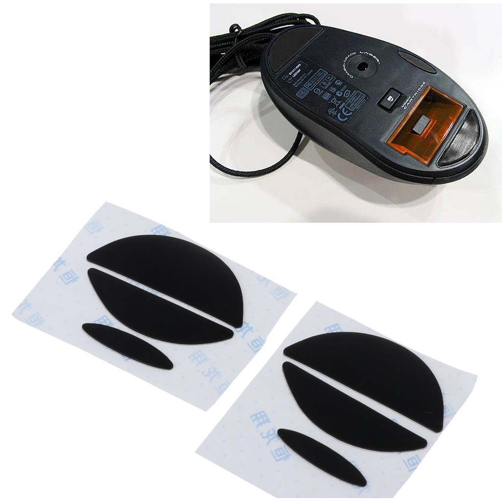 2Pcs Teflon 0.6mm Thickness Mouse Feet Mouse Skates For Logitech G5 G7