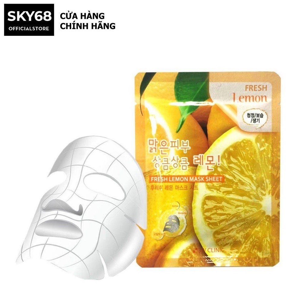 Mặt nạ dưỡng da chiết xuất từ chanh 3W Clinic Fresh Lemon Mask Sheet 23ml