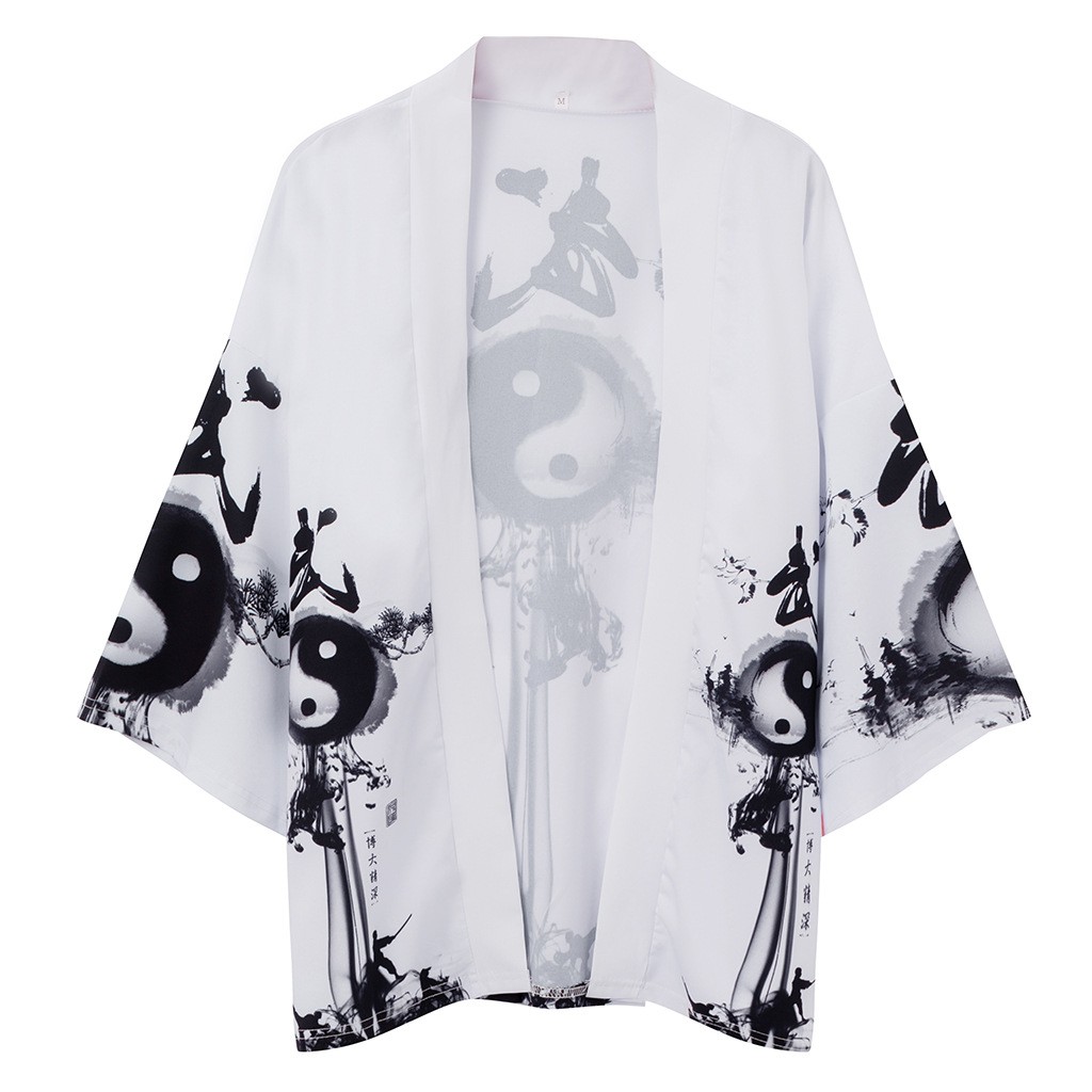 Áo Khoác Kimono In Họa Tiết Phong Cách Nhật Bản Cho Nam Nữ