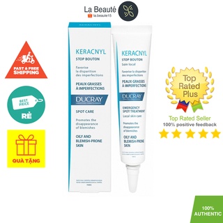 Ducray Keracnyl Spot Care - Kem Giảm Mụn Tại Chỗ Cho Da Dầu 10ml