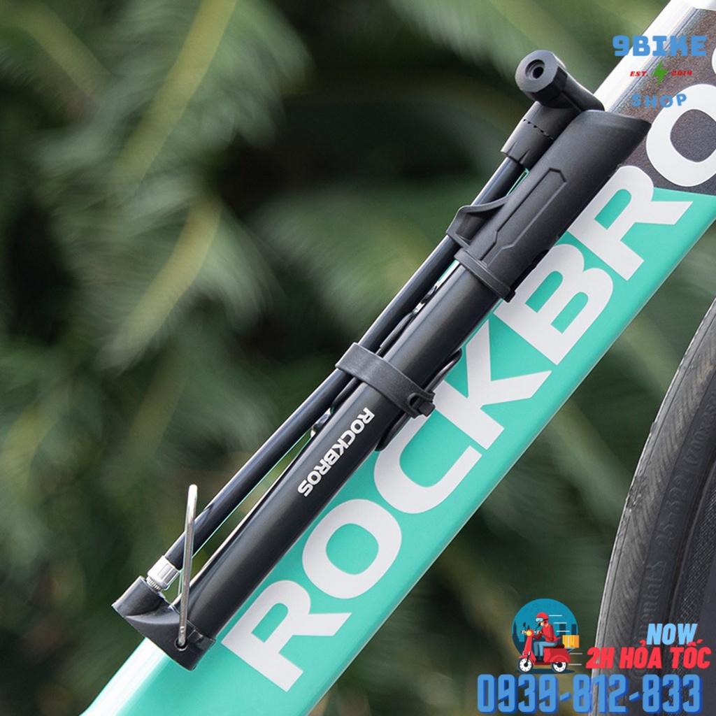 Bơm xe đạp thể thao ROCKBROS thân nhôm áp suất cao 116 psi