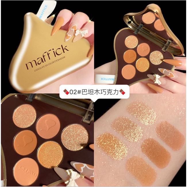 Bảng mắt MAFFICK Chocolate Kisses 6 màu - nội địa trung | BigBuy360 - bigbuy360.vn