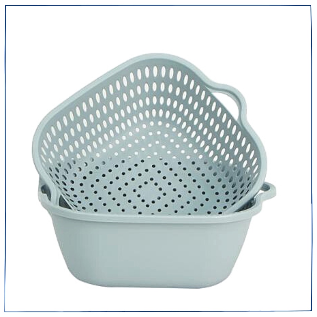 Bộ Thau Rổ Nhựa Vuông 6 Món Việt Nhật- MUA 1 ĐƯỢC 6 chậu rổ - Set 3 Rổ 3 Chậu Việt Nhật Dày Dặn Nhựa Cao Cấp