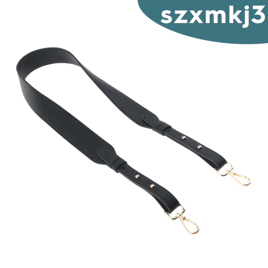 Dây da đeo túi xách bản rộng 4cm màu đen thay thế thông dụng